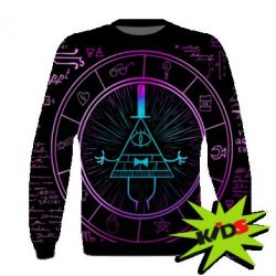Детский 3D свитшот Neon Bill Cipher - PrintSalon