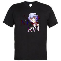 Мужская футболка  с V-образным вырезом Nerw Ayanami-Rei - PrintSalon