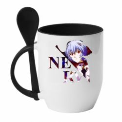 Чашка с ложкой Nerw Ayanami-Rei - PrintSalon
