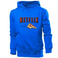 Мужское худи Netflix and pizza - PrintSalon