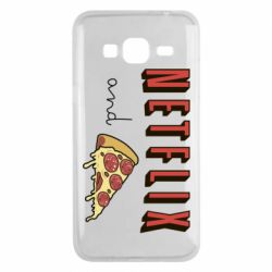 Чехол для Samsung J3 2016 Netflix and pizza - PrintSalon