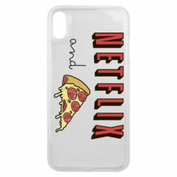Чехол для iPhone Xs Max Netflix and pizza - PrintSalon