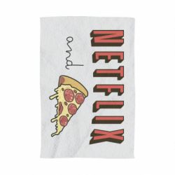 Полотенце с принтом Netflix and pizza - PrintSalon