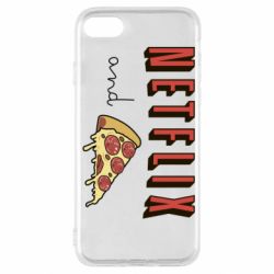 Чехол для iPhone SE 2022 Netflix and pizza - PrintSalon