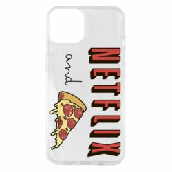 Чехол для iPhone 14 Netflix and pizza - PrintSalon