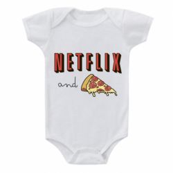 Детский бодик Netflix and pizza - PrintSalon