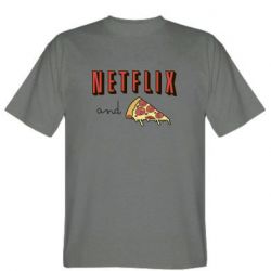 Мужская футболка Stedman Netflix and pizza - PrintSalon