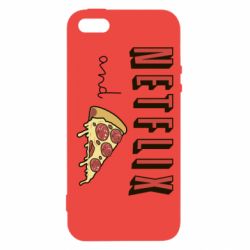 Чехол для iPhone5/5S/SE Netflix and pizza - PrintSalon