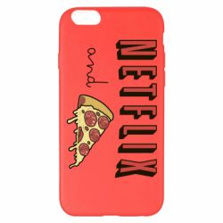 Чехол для iPhone 6 Plus/6S Plus Netflix and pizza - PrintSalon