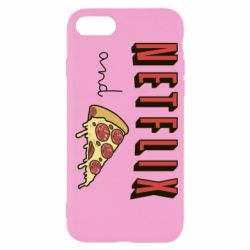 Чехол для iPhone 7 Netflix and pizza - PrintSalon