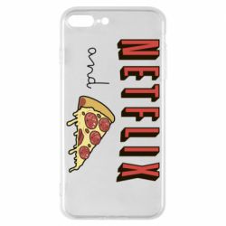 Чехол для iPhone 8 Plus Netflix and pizza - PrintSalon