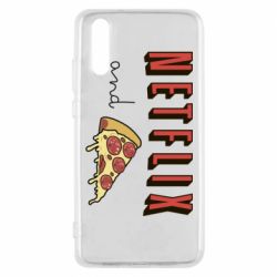 Чехол для Huawei P20 Netflix and pizza - PrintSalon
