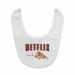 Слюнявчик  Netflix and pizza - PrintSalon