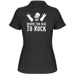 Женское поло Never old to rock (Gomer) - PrintSalon