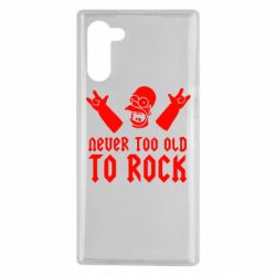 Чехол для Samsung Note 10 Never old to rock (Gomer) - PrintSalon
