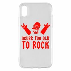 Чехол для iPhone X/Xs Never old to rock (Gomer) - PrintSalon