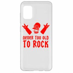 Чехол для Samsung A31 Never old to rock (Gomer)
