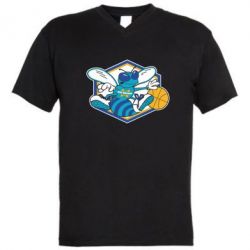 Чоловіча футболка з V-подібним вирізом New Orleans Hornets Logo - PrintSalon