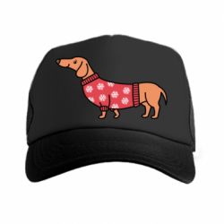 Кепка-тракер New Year's Dachshund - PrintSalon