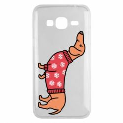 Чехол для Samsung J3 2016 New Year's Dachshund - PrintSalon