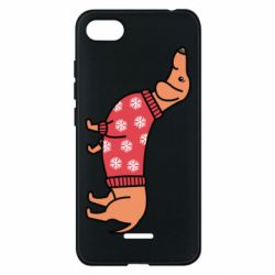 Чехол для Xiaomi Redmi 6A New Year's Dachshund - PrintSalon