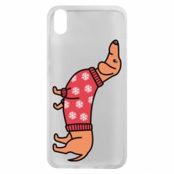 Чехол для Xiaomi Redmi 7A New Year's Dachshund - PrintSalon