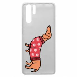 Чехол для Huawei P30 Pro New Year's Dachshund - PrintSalon