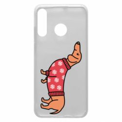 Чехол для Huawei P30 Lite New Year's Dachshund - PrintSalon