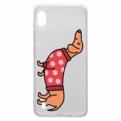 Чехол для Samsung A10 New Year's Dachshund - PrintSalon