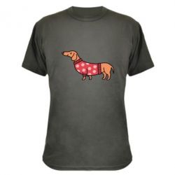 Камуфляжная футболка New Year's Dachshund - PrintSalon