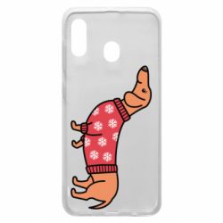 Чехол для Samsung A30 New Year's Dachshund - PrintSalon