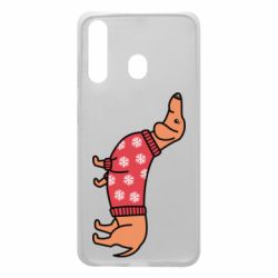 Чехол для Samsung A60 New Year's Dachshund - PrintSalon