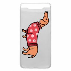 Чехол для Samsung A80 New Year's Dachshund - PrintSalon