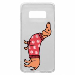 Чехол для Samsung S10e New Year's Dachshund - PrintSalon