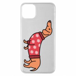 Чехол для iPhone 11 Pro Max New Year's Dachshund - PrintSalon
