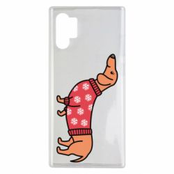 Чехол для Samsung Note 10 Plus New Year's Dachshund - PrintSalon