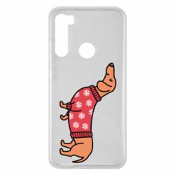 Чехол для Xiaomi Redmi Note 8 New Year's Dachshund - PrintSalon