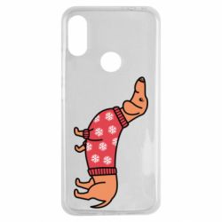 Чехол для Xiaomi Redmi Note 7 New Year's Dachshund - PrintSalon