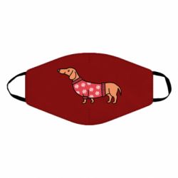 Маска многоразовая New Year's Dachshund - PrintSalon