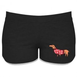 Женские шорты New Year's Dachshund