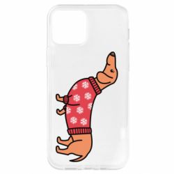 Чехол для iPhone 12 Pro New Year's Dachshund - PrintSalon