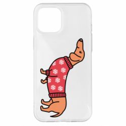 Чехол для iPhone 12 Pro Max New Year's Dachshund - PrintSalon