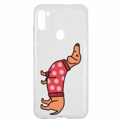 Чехол для Samsung A11/M11 New Year's Dachshund - PrintSalon