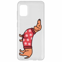 Чехол для Samsung A31 New Year's Dachshund - PrintSalon