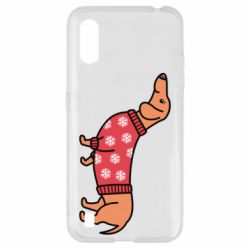 Чехол для Samsung A01/M01 New Year's Dachshund