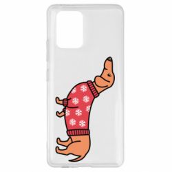 Чехол для Samsung S10 Lite New Year's Dachshund - PrintSalon