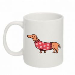 Чашка 320ml New Year's Dachshund