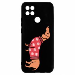 Чехол для Oppo A15s/A15 New Year's Dachshund - PrintSalon