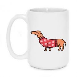 Чашка 420ml New Year's Dachshund - PrintSalon