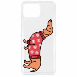 Чехол для Oppo Reno 4 Lite New Year's Dachshund - PrintSalon